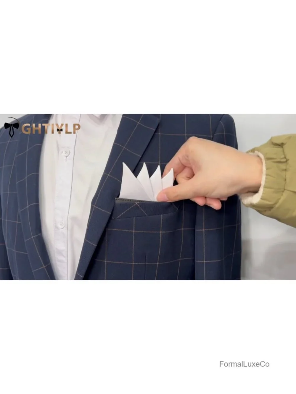 Prefolded Pocket Square Satin Polyester Suit Accessory Mens